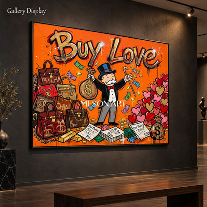 Orange Pop Art Graffiti Wall Art Rectangular Gaming Cartoon KAWS Style By Mesonart