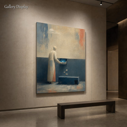 Surrealist Abstract Art With Cosmic Theme For Modern Living Room And Executive Office Decor