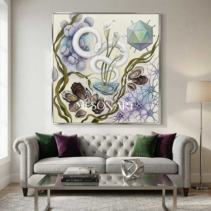 Custom Original Minimalist Snake Painting Luxury Office Gallery Decor