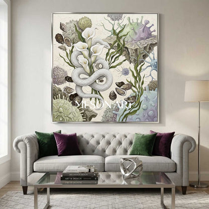 Custom White Biological Surrealism Fine Art Serene Calla Lily Decor