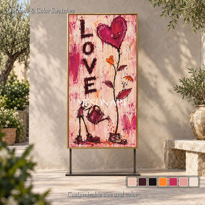 Pink And Red Abstract Street Art Painting Panoramic Wall Decor Original Artist Contemporary Urban By Mesonart