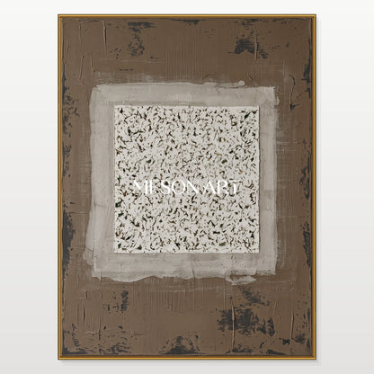 Minimalist Abstract Art With Textured Relief For Modern Living Room Decor