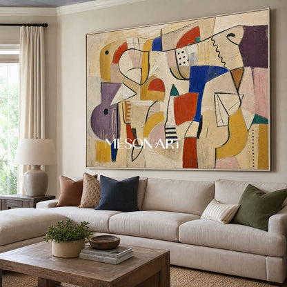 Original Abstract Expressionist Painting With Textured Canvas For Modern Home Decor