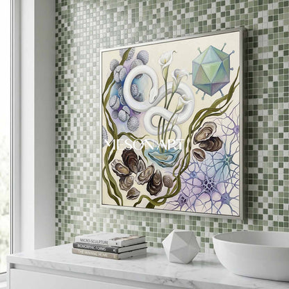 Custom Original Minimalist Snake Painting Luxury Office Gallery Decor