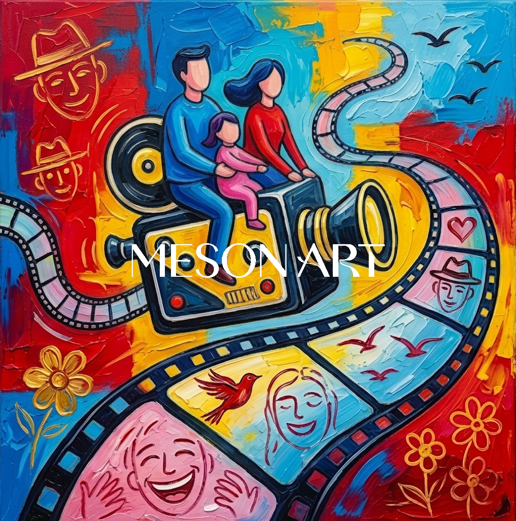 Family Artwork Contemporary Art Kids Wall Art Abstract Pop Art original artwork