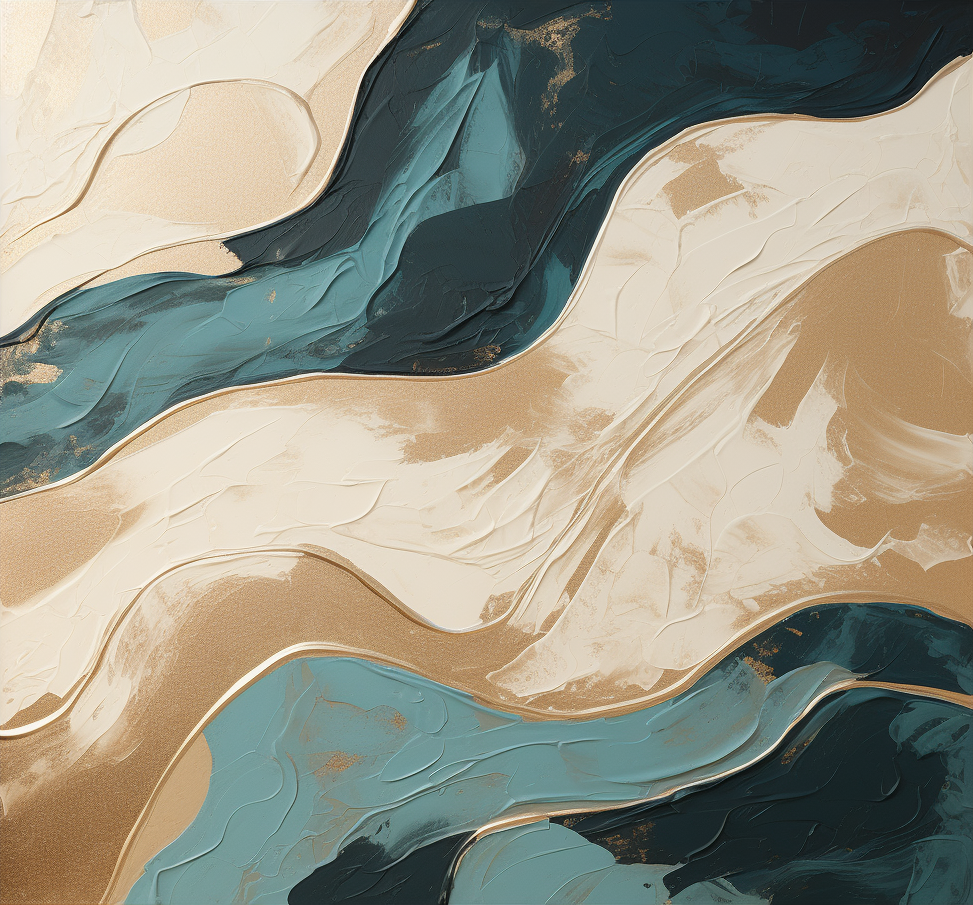 Gold and Blue Abstract Wall Art Gold and Blue Texture Painting Gold and ...