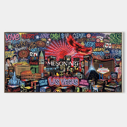 Black And Red Graffiti Art Square Wall Decor For Living Room Original Artist By Mesonart