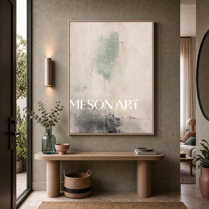 Wabi Sabi Abstract Canvas Art With Soft Textured Brushwork For Modern Living Spaces
