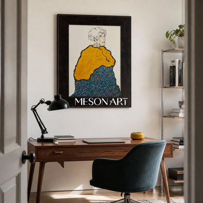 Gold And Black Contemporary Painting Original Artist Hand Painted Rectangular Wall Art By Mesonart