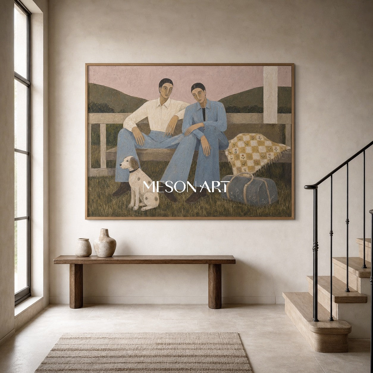 Minimalist Figurative Art With Earthy Tones For Living Room And Bedroom Decor