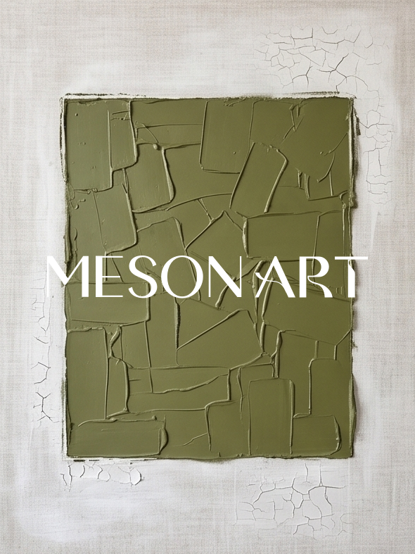 Green And White Minimalist Abstract Art Triptych For Modern Living Room Decor