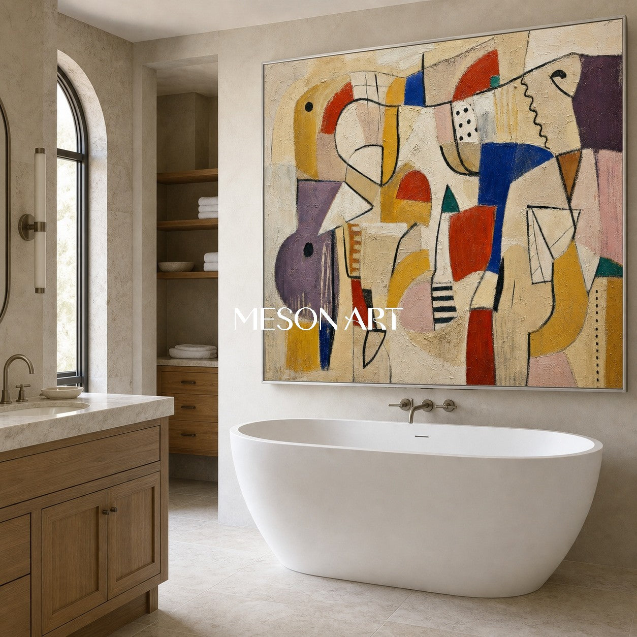 Original Abstract Expressionist Painting With Textured Canvas For Modern Home Decor