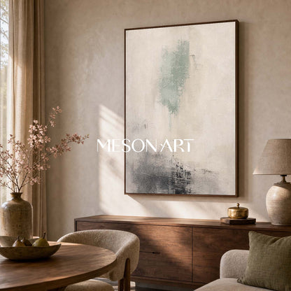 Wabi Sabi Abstract Canvas Art With Soft Textured Brushwork For Modern Living Spaces