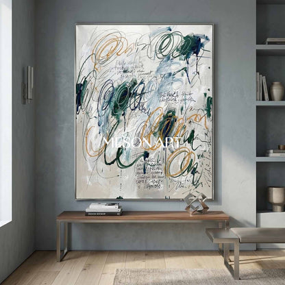 Large Original Scribble Abstract Oil Painting Large Texture Canvas Art