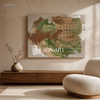 Minimalist Abstract Art With Textured Relief For Modern Home Decor