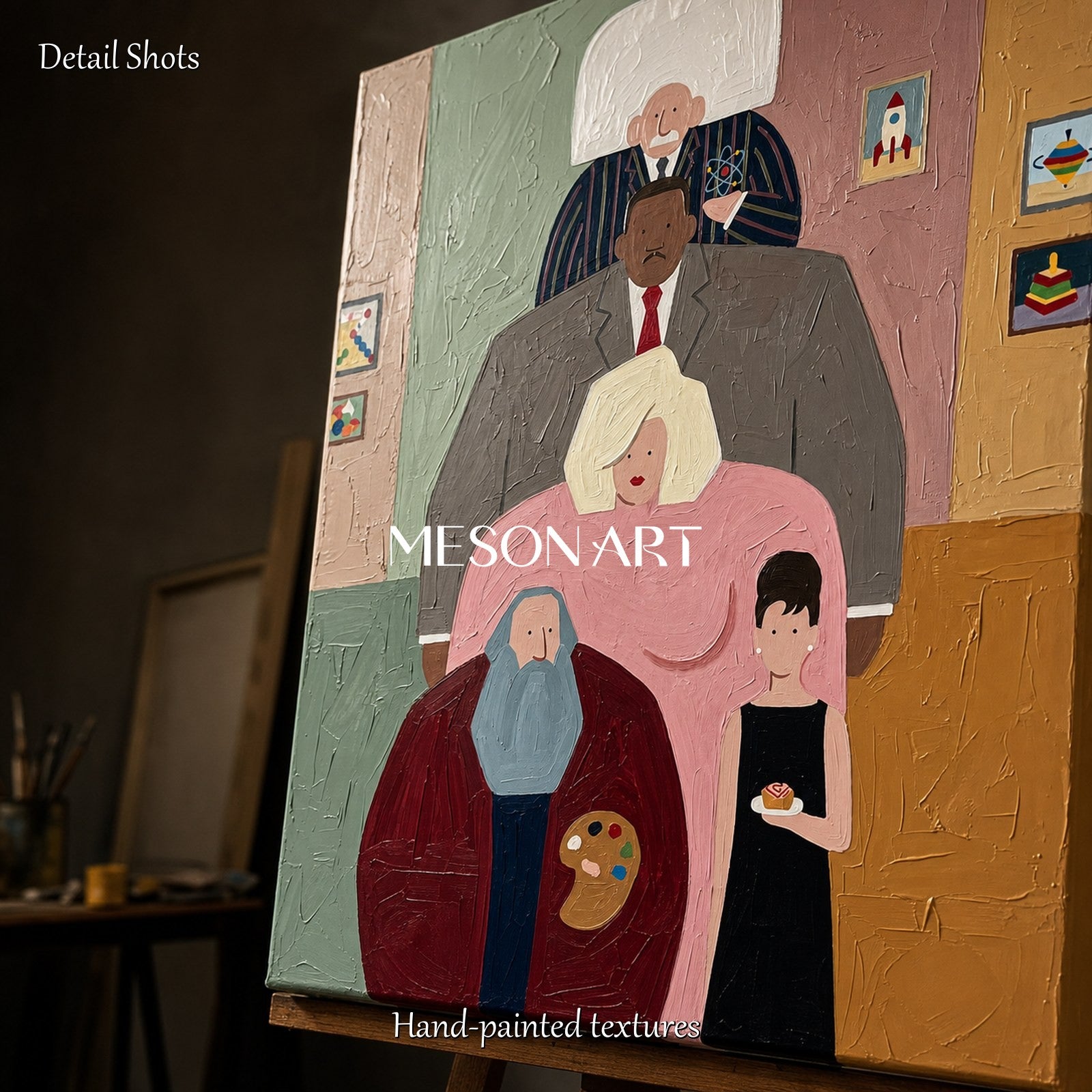 Minimalist Art Painting Of Creative Figures For Modern Home Decor