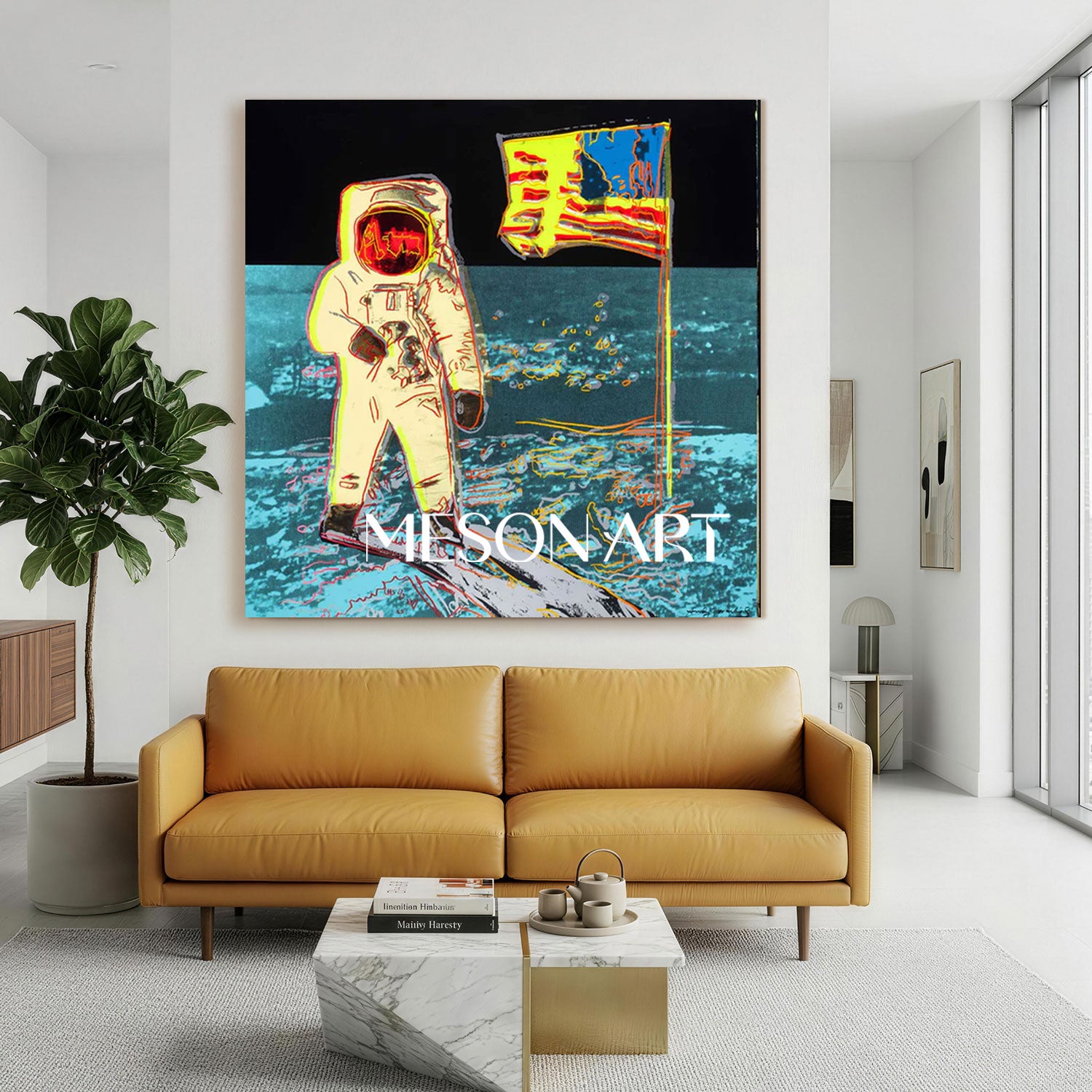 宇宙飛行士 絵画 カラフル キャラクター 絵画 アンディ・ウォーホル