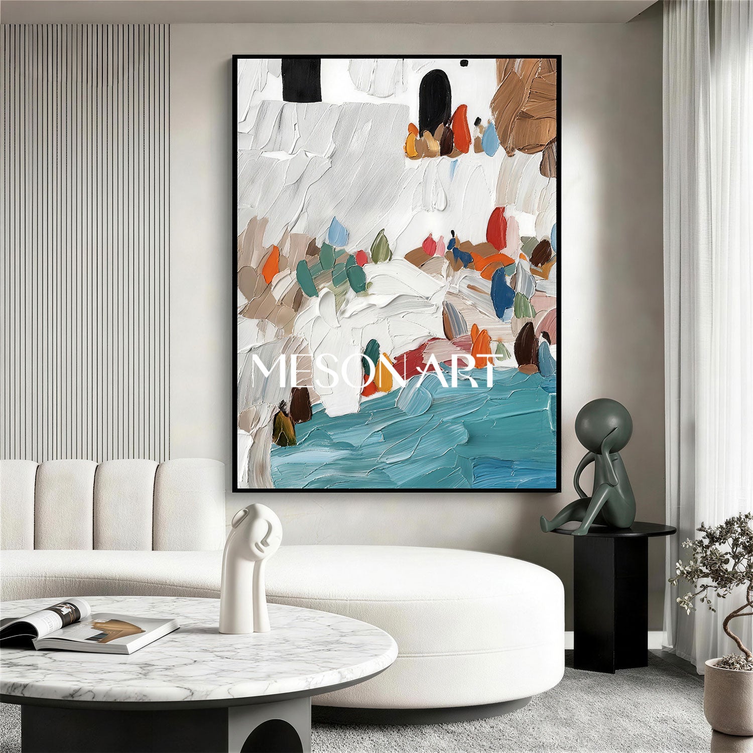 3D Textured Abstract Canvas Art Abstract Thick Oil Painting