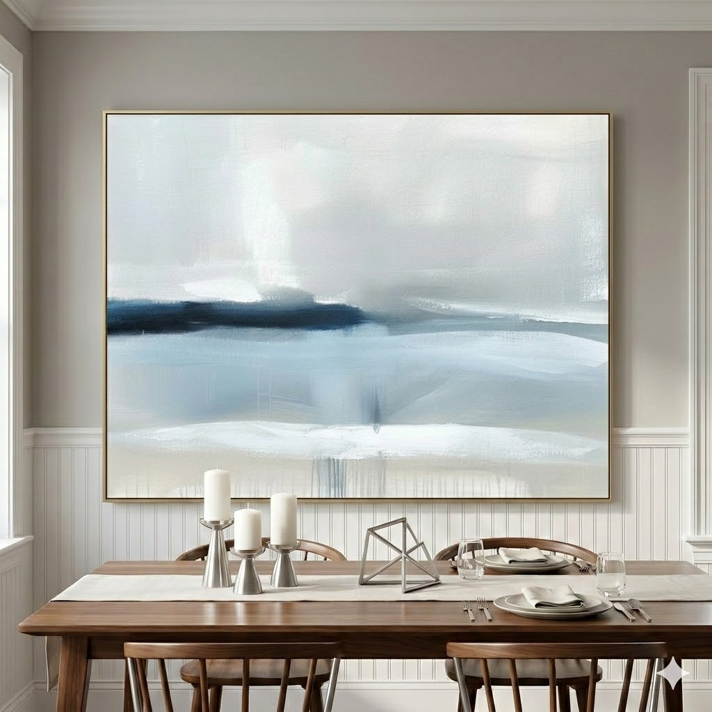 Light Blue Abstract Canvas Art for Sale Light Blue Canvas Wall Art Decor Light Blue Oil Painting