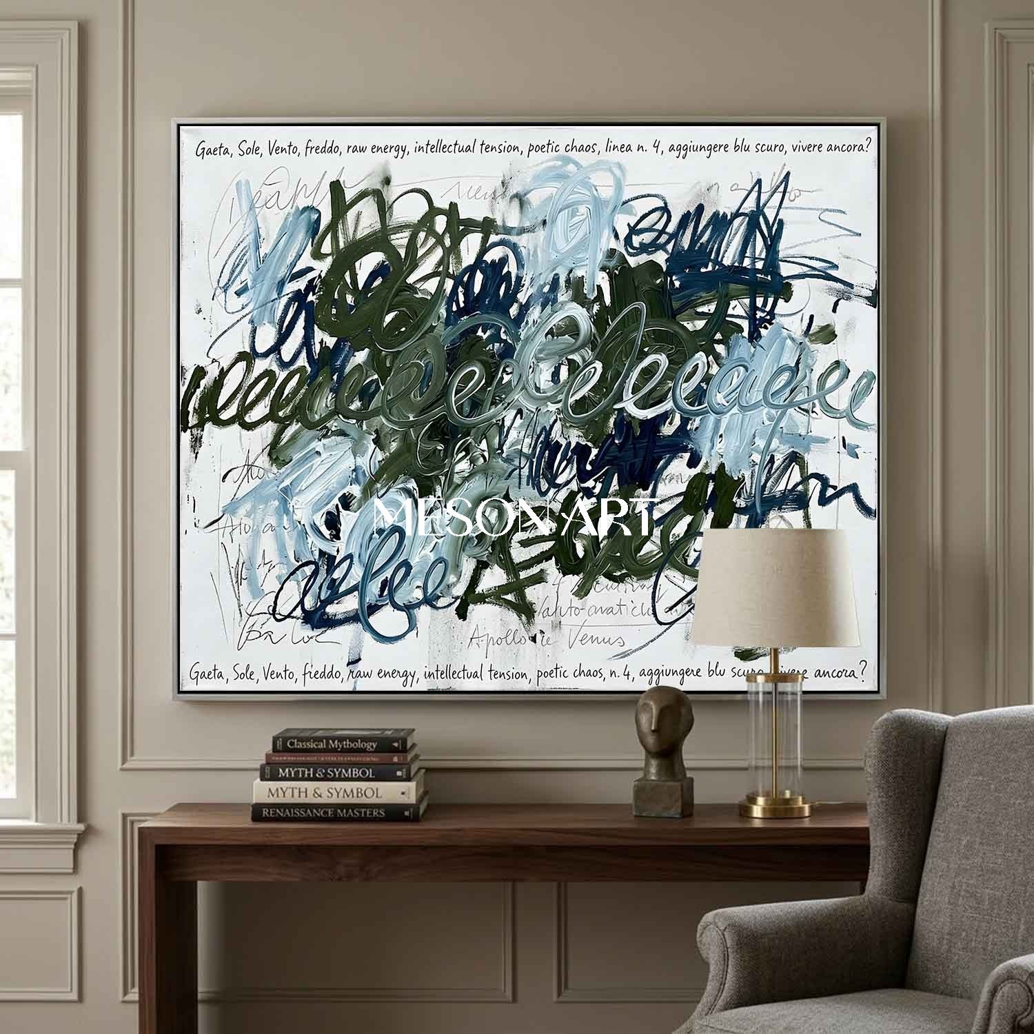 Luxury framed Art For Bathroom Wall Decor Scribble Abstract Painting