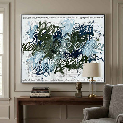 Luxury framed Art For Bathroom Wall Decor Scribble Abstract Painting