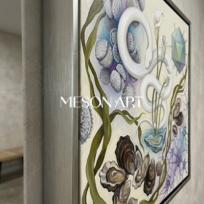 Custom Original Minimalist Snake Painting Luxury Office Gallery Decor