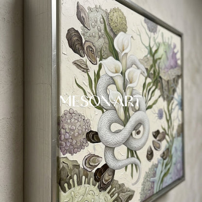 Custom White Biological Surrealism Fine Art Serene Calla Lily Decor