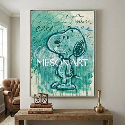 Large Abstract Textured Cartoon Fine Art One of a Kind Wall Decor