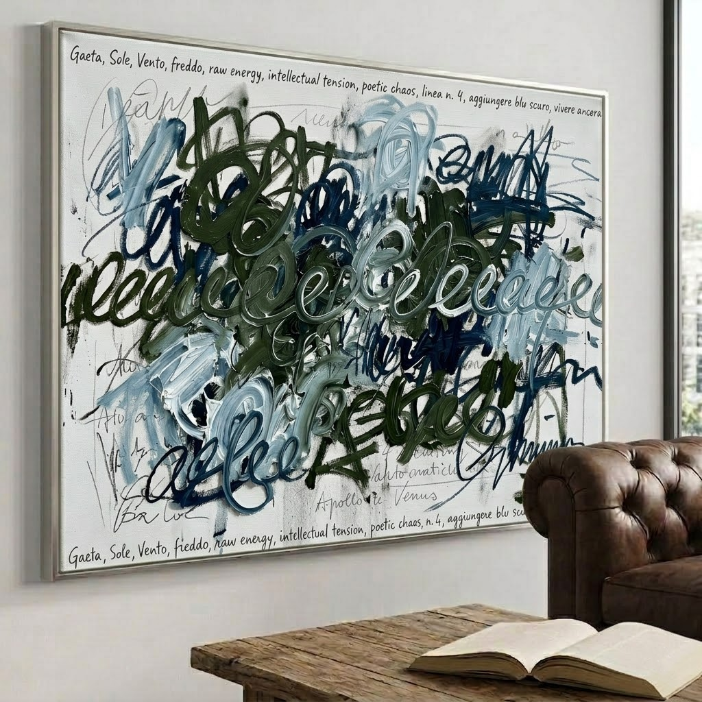 Luxury framed Art For Bathroom Wall Decor Scribble Abstract Painting