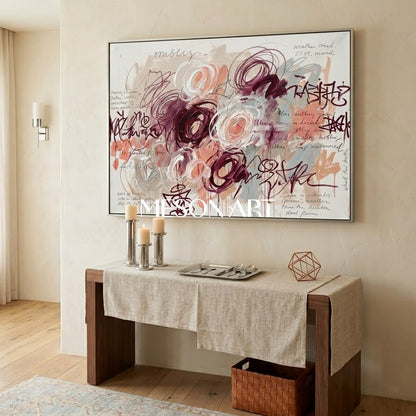 Textured Neo Expressionism Wall Art Modern Urban Wall Decor For Villa