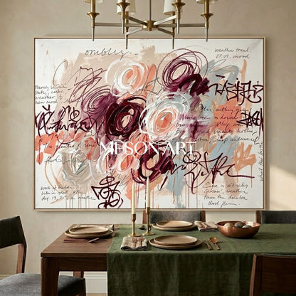 Textured Neo Expressionism Wall Art Modern Urban Wall Decor For Villa