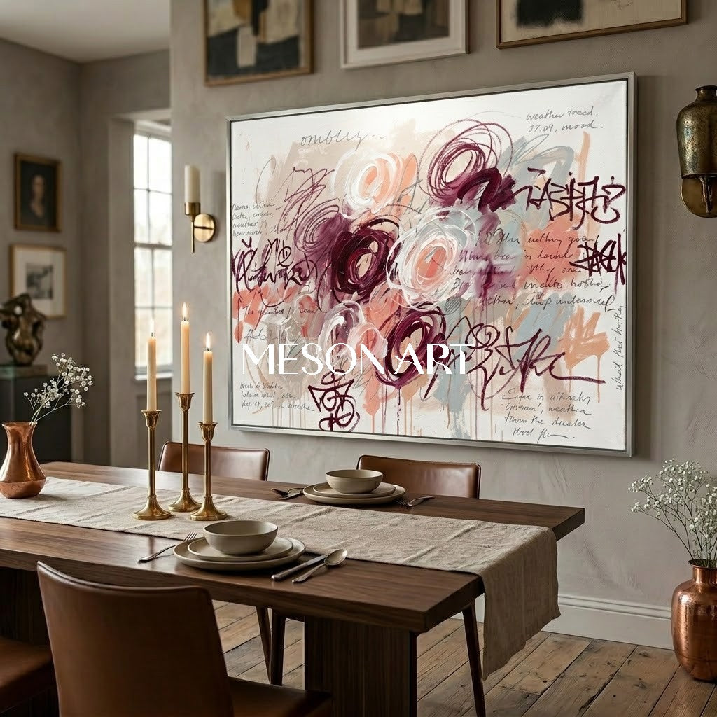 Textured Neo Expressionism Wall Art Modern Urban Wall Decor For Villa