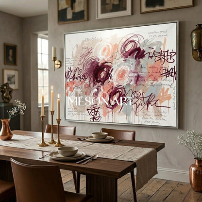 Textured Neo Expressionism Wall Art Modern Urban Wall Decor For Villa