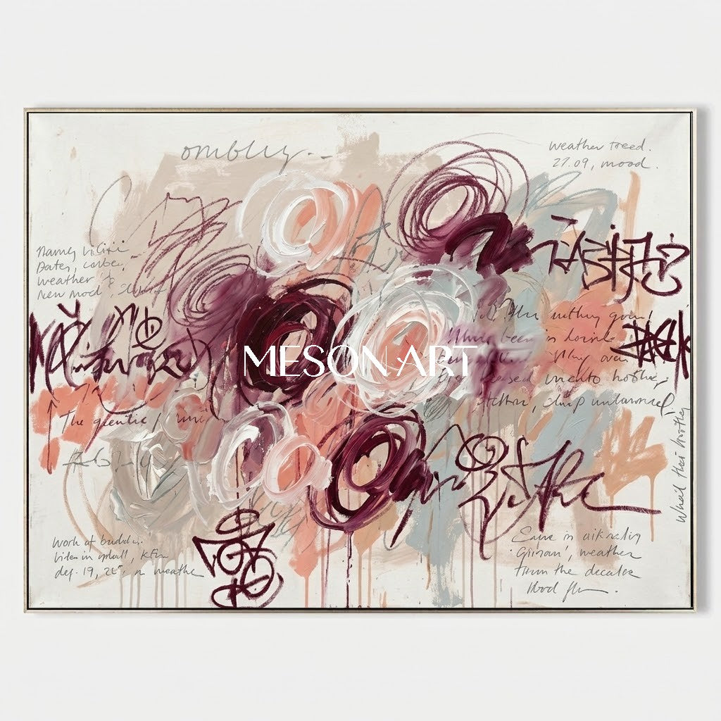 Textured Neo Expressionism Wall Art Modern Urban Wall Decor For Villa