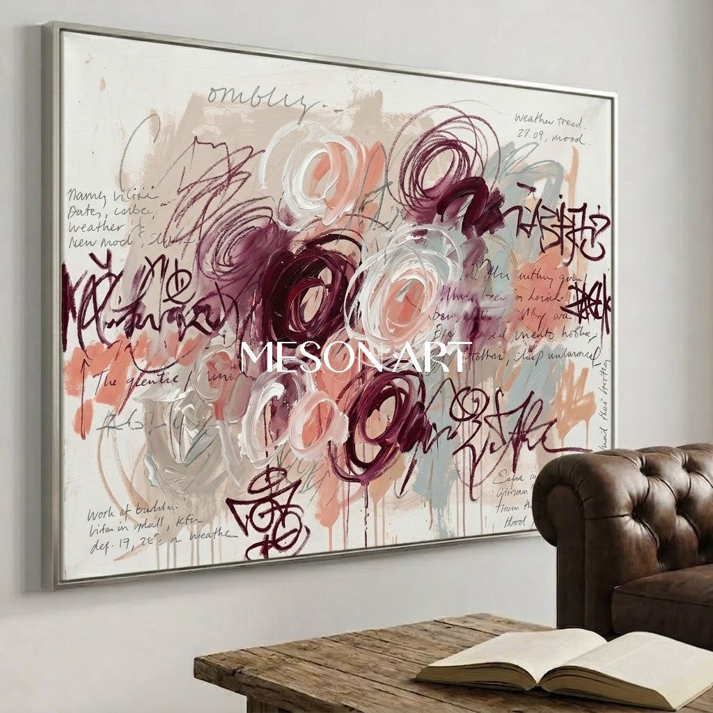 Textured Neo Expressionism Wall Art Modern Urban Wall Decor For Villa