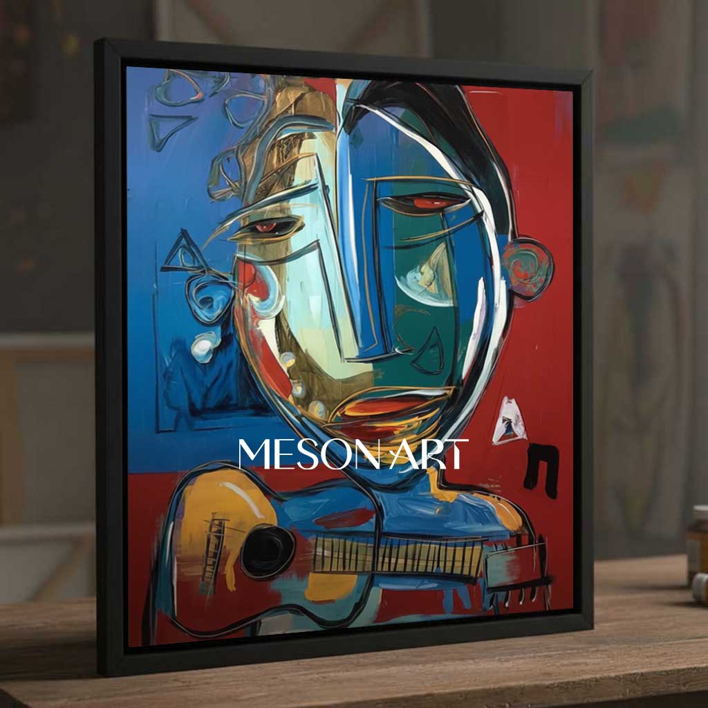 Guitarist Graffiti Abstract Painting Picasso Graffiti Canvas Wall Decor Art