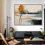 Large Colorful Landscape Minimalist Abstract Oil Painting Minimalist Landscape Textured Wall Art