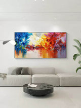 Large Colorful Oil Paintings 3D Colorful Abstract Art Canvas Color Textured Wall Hanging Painting