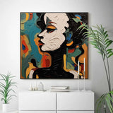 Abstract Human Face Palette Canvas Art Beautiful Abstract Woman Palette Wall Art Woman Texture Oil Painting