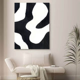 3D Black and White Minimalist Abstract Canvas Paintings for Sale Wabi Sabi Art Textured Wall Art