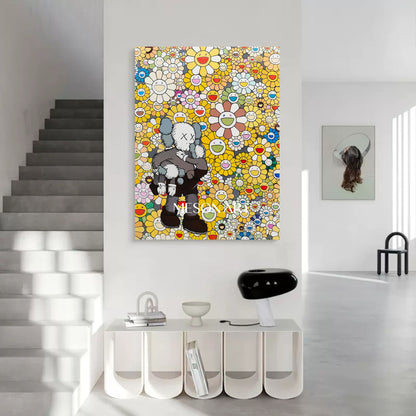 Kaws paintings for sale Kaws abstract canvas art Kaws wall art decor Kaws pop art
