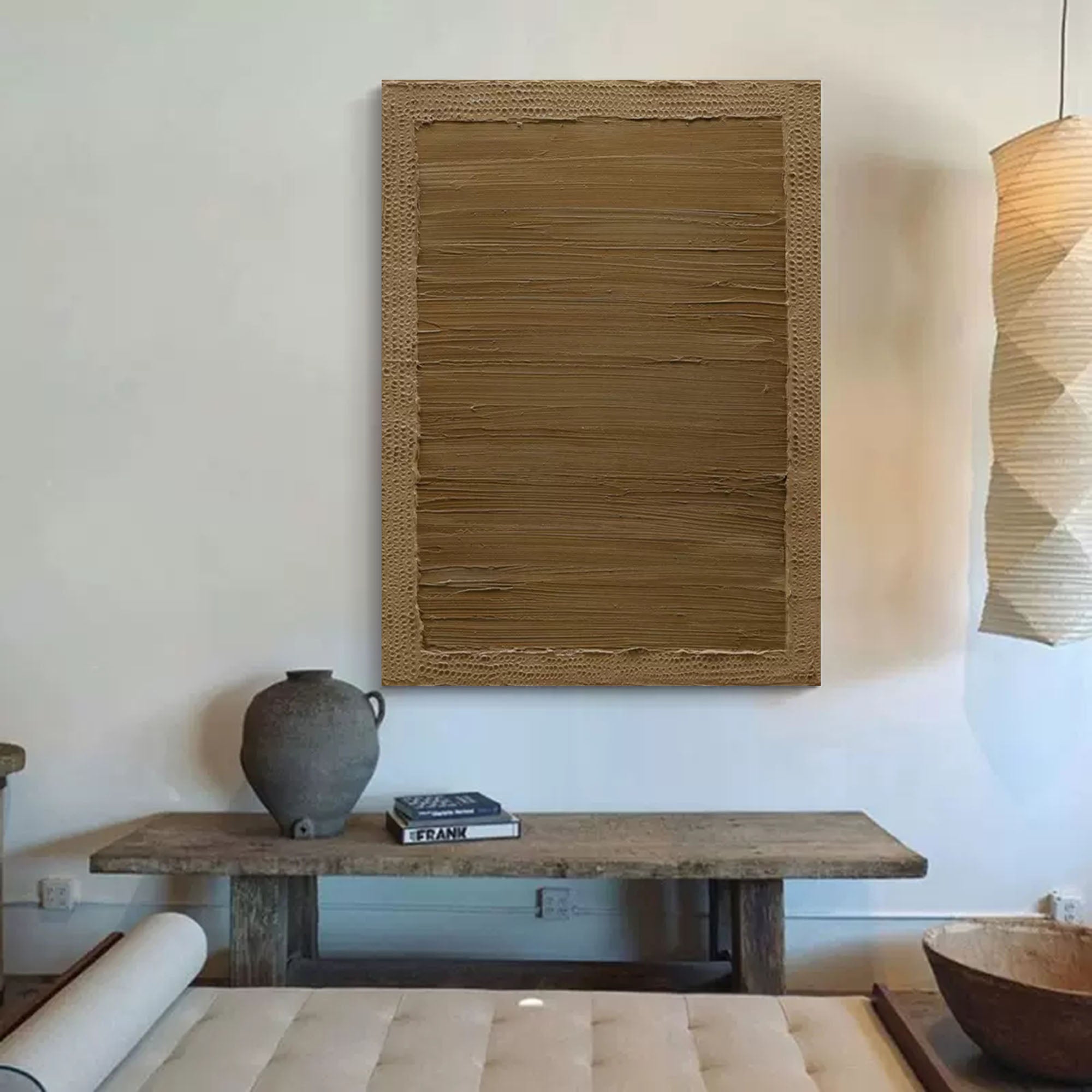 Brown Minimalist Wall Art Brown Minimalist Abstract Canvas Art Wabi-Sabi Art Wabi-Sabi Painting