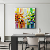 Color Oil Paintings Palette Knife Wall Art Palette Abstract Knife Canvas Painting Color Abstract Art