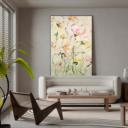Colorful Abstract Art Canvas Palette Knife Painting Colorful Textured Abstract Art Colorful Home Decor