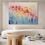 Large Colorful Petals Canvas Art Colorful Petals Oil Painting Colorful Petals Texture Wall Painting 