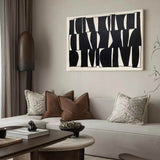 3D Large Black and White Texture Abstract Canvas Painting Wabi Sabi Art Minimalist Wall Art