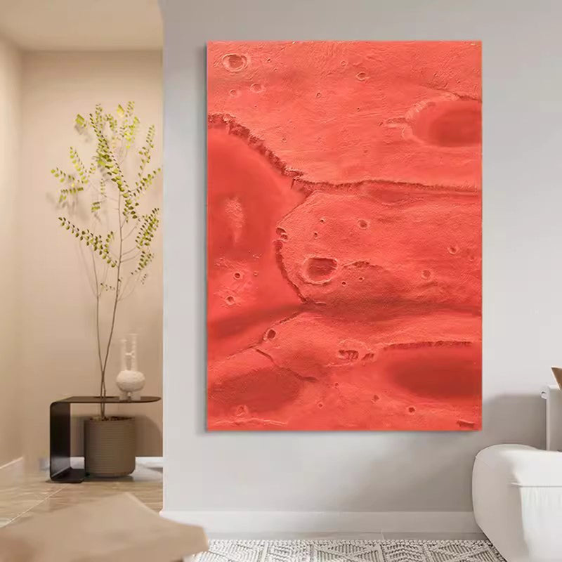 Red Volcanic Rock Oil Painting Red Rock Art On Canvas Red Volcanic Rock Wall Decoration Painting