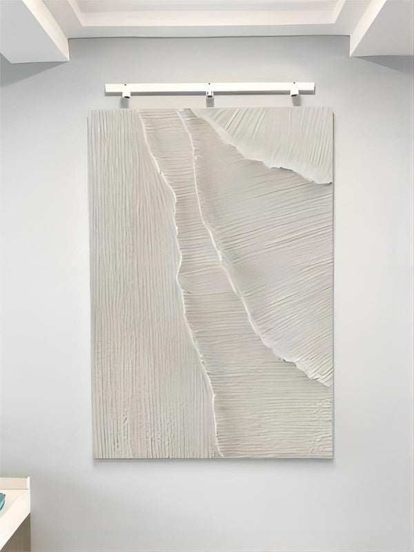white 3d abstract painting white textured acrylic painting white plaster art plaster artwork on canvas