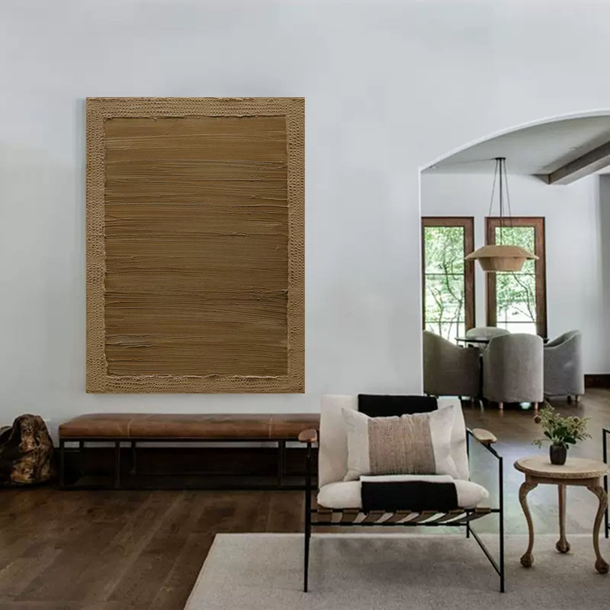 Brown Minimalist Wall Art Brown Minimalist Abstract Canvas Art Wabi-Sabi Art Wabi-Sabi Painting