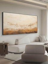 Large 3D Beige Abstract Texture Painting Wabi Sabi Wall Art Decor Beige Abstract Art On Canvas